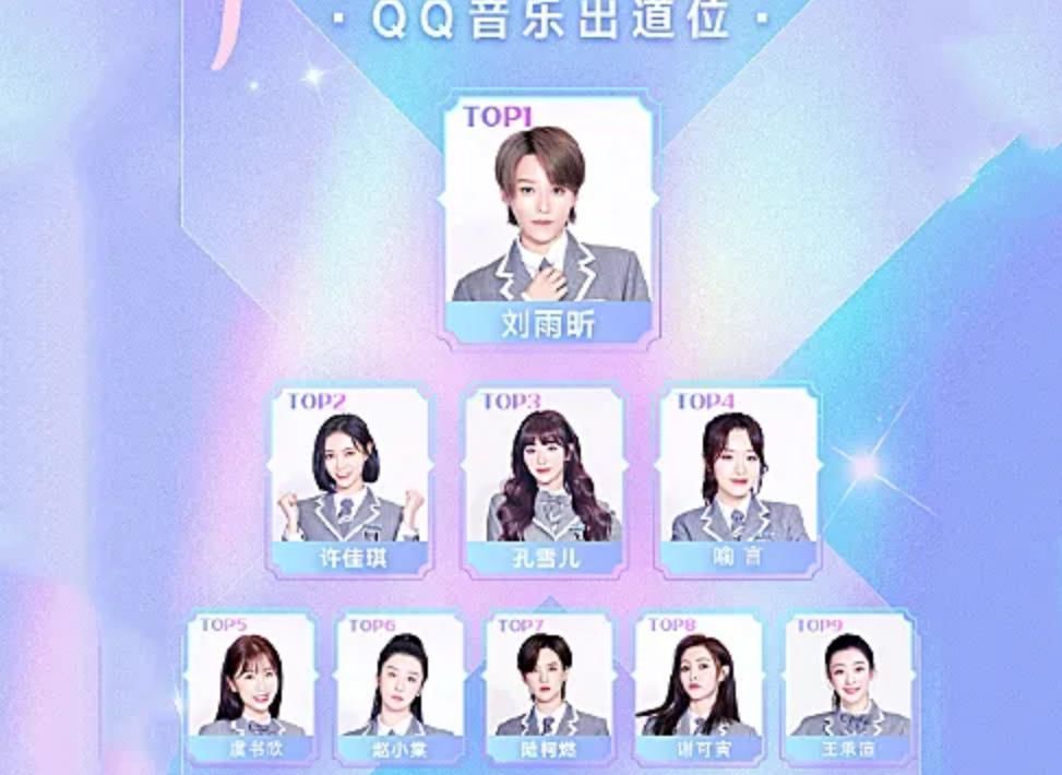 下降|青2最新出道位排名虞书欣疯狂“下降”,孔雪儿进前3,第1实至名归