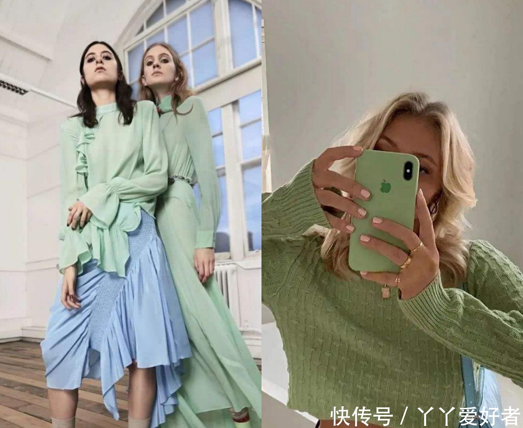 西装套装|“鼠尾草绿”火了!比牛油果绿更温柔不挑人,2020一定要穿一件