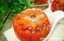 猪肉的碗|酿番茄色泽红润,美观大方,酸甜的口感,别具风味