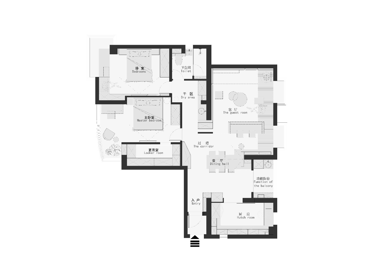 开放式|上海小姑娘的100㎡新家,全屋开放式布局,入户第一眼,就着迷了