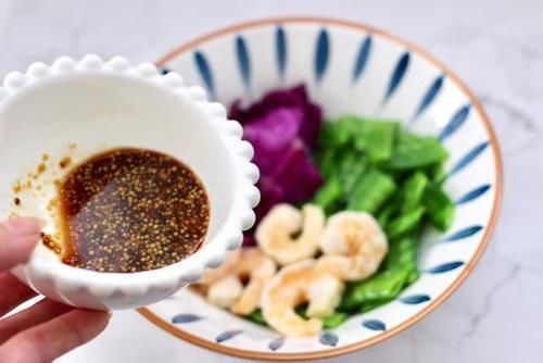  干净|天气渐热来道凉拌菜，芥末酱拌荷兰豆虾仁，营养超丰富