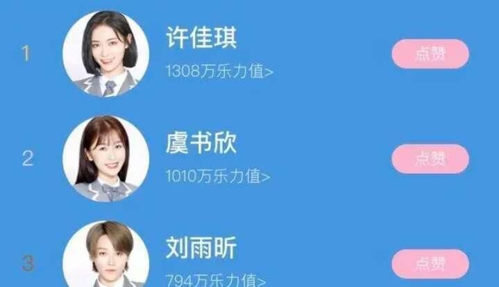 虞书欣|青春有你2排行榜更新大换水,虞书欣还是第一名