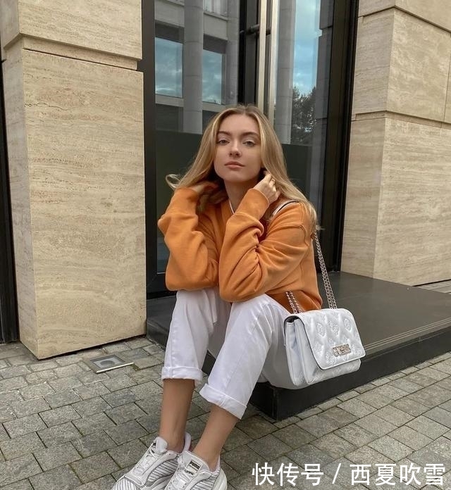 分烟管裤|九分裤+平底鞋,才是早秋最潮搭配