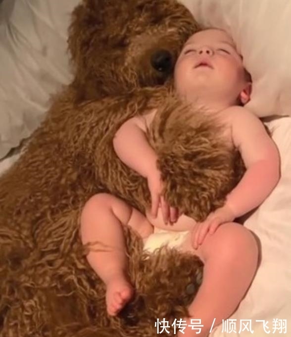 狗子|放宝宝和狗子单独在家,推开门一看不忍心打扰:太暖心了吧?