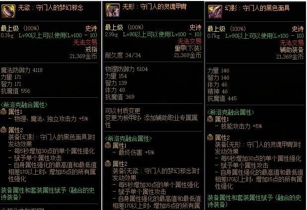 属强方案|DNF希洛克守门人套装多种属强附魔方案解析