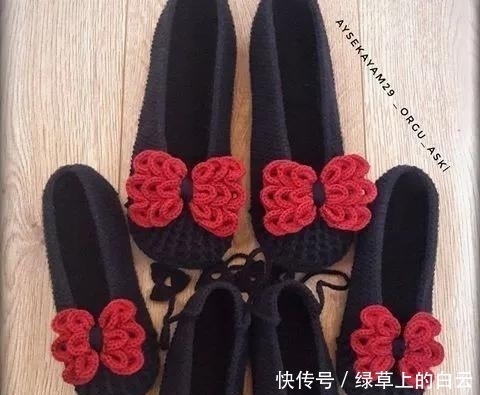  万能|拆下旧鞋子的鞋底，钩织几双万能平底鞋，天天都有新鞋穿，附教程