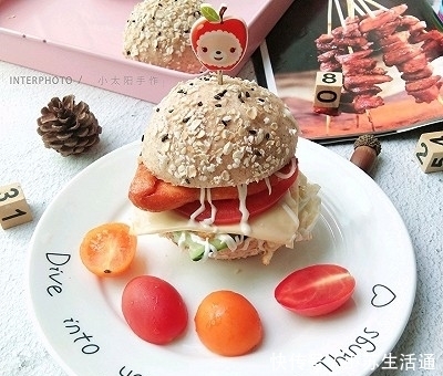 低脂|超好吃的低脂黑全麦鸡扒汉堡