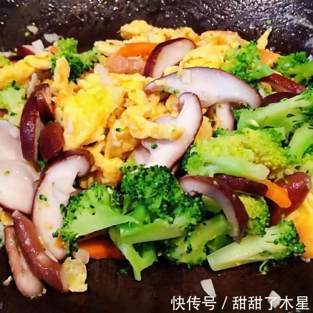 防癌抗癌|西兰花香菇炒蛋,色香味俱全的营养佳品