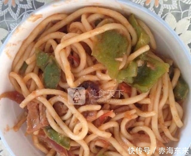 面条|营养炒面,家里做的,可以尽快学会