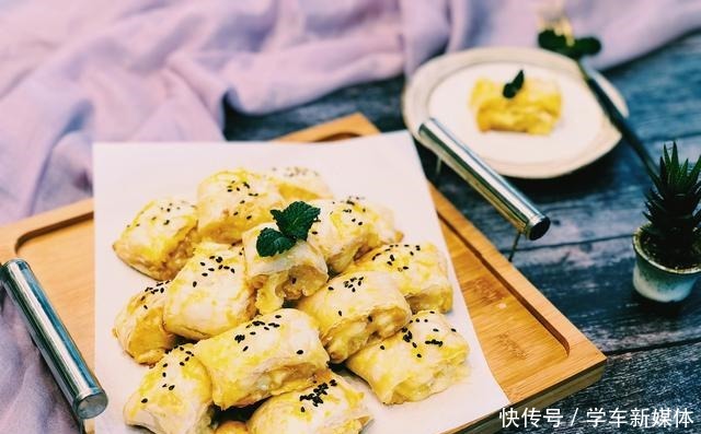 营养|用手抓饼就可以做的红薯芝士卷,用料简单营养好吃,早餐就吃它