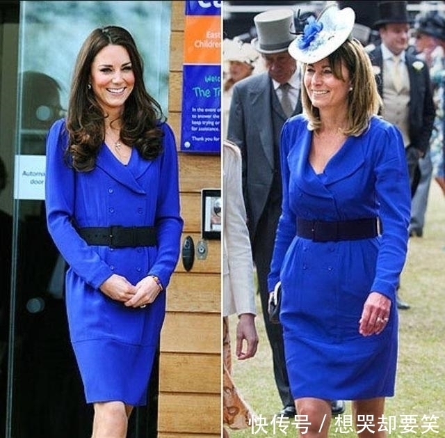  VS|凯特和妈妈穿同款连衣裙，一马平川VS凹凸有致，身材竟还没妈妈好