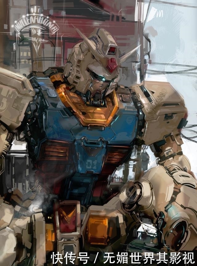 变形金刚|适合做壁纸的机甲插画,喜欢高达还是变形金刚呢?