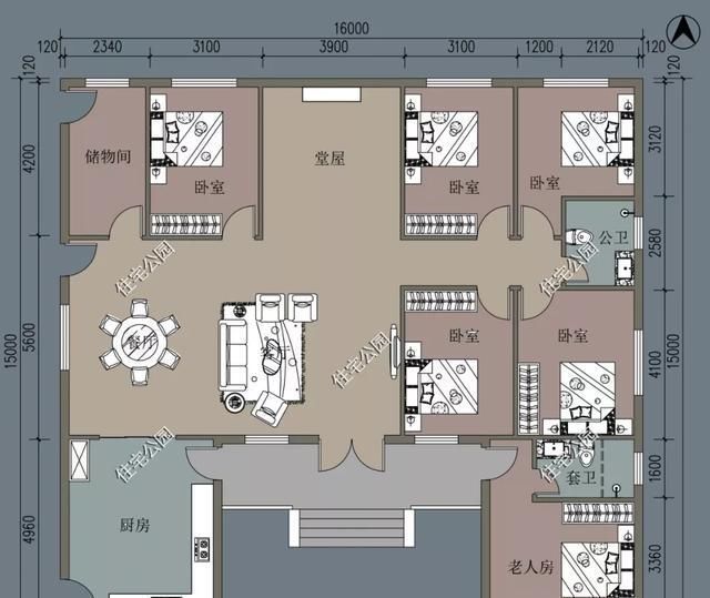 占地尺寸|农村没有堂屋的房子不是好房子,20套户型分享,总有一套看上眼