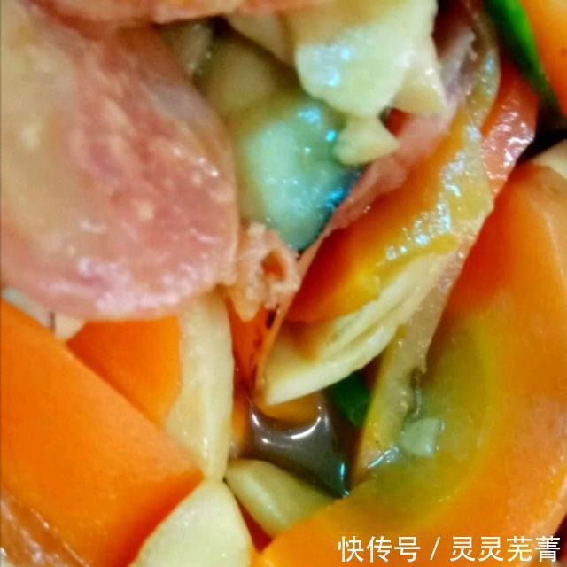 杏鲍菇|腊肠炒鲍菇,只要简单几步就浓香开胃