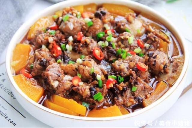 南瓜|教你南瓜豉汁蒸排骨,排骨嫩滑不油腻,味美独特连吃三碗饭