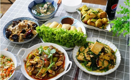 花蛤|下班做了6盘“清淡”菜,没啥肉花了50元,家人说太贵,你看值吗