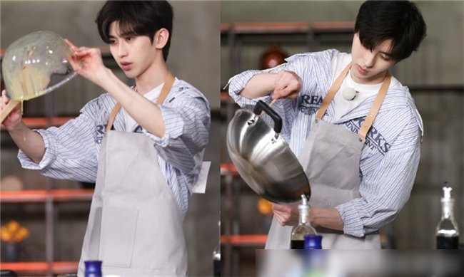 李易峰|蔡徐坤穿围裙,李易峰穿围裙,王俊凯穿围裙,看到邓伦不厚道地笑了