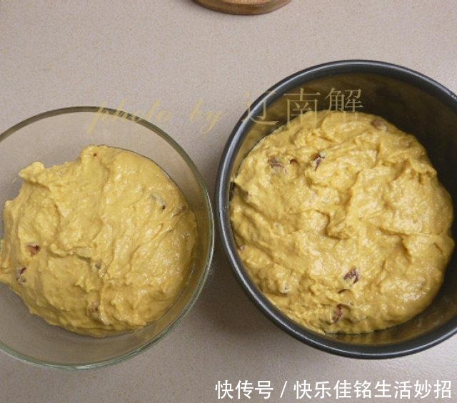 调色|今天用南瓜给发糕调色,纯天然的色素,很美的